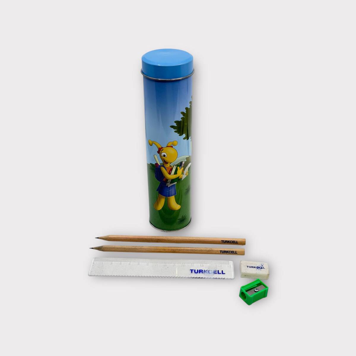 2000'ler Turkcell Promosyon Teneke Kutusunda Eğitim Seti (Sıfır Ürünler) AOB5116 - 1