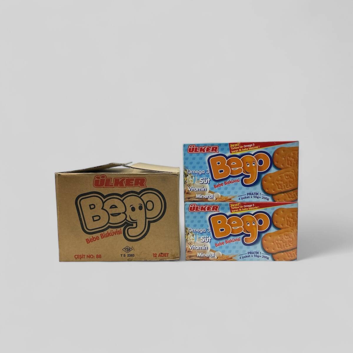 2000'ler Ülker Bego (Türkiye'nin Omega 3 İçeren İlk Bebe Bisküvisi) Bebe Bisküvisi AOB4329 (N) - 1