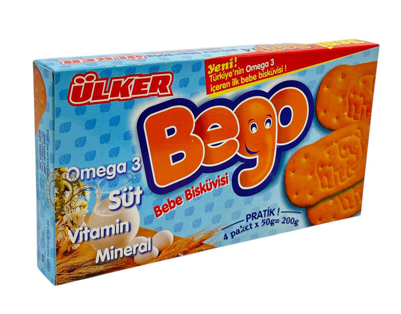 2000'ler Ülker Bego (Türkiye'nin Omega 3 İçeren İlk Bebe Bisküvisi) Bebe Bisküvisi AOB4329 (N) - 1