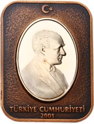 2001 - Mustafa Kemal Atatürk Altın Madalyon TCH416 - 1