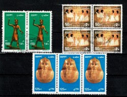 2002 Mısır (Egypt) Antik Mısır Hazineleri Firavun Temalı 9'lu Pul Lotu Damgalı/Damgasız PPT3047 - Gökçekoleksiyon