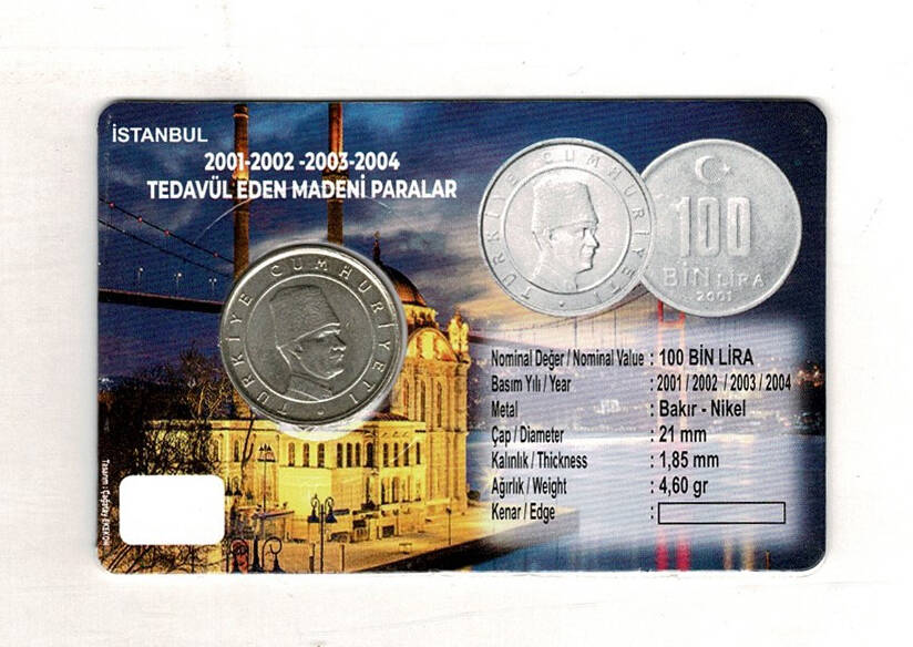 2002 Yılı 100.000 Lira ÇİL *Özel Kitinde* TCM3333 - 2