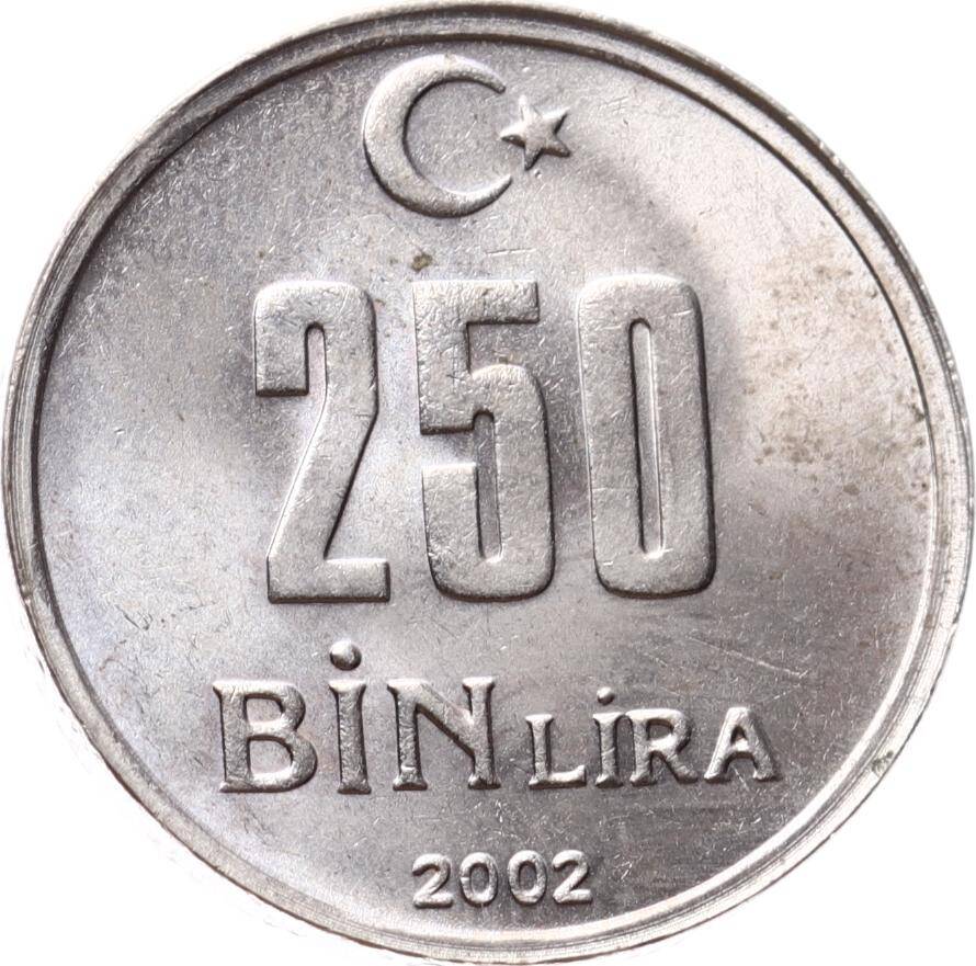 2002 Yılı 250.000 Lira - ÇİL TCM3157 - 3