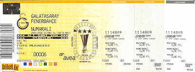 2005-2006 Sezonu Galatasaray - Fenerbahçe İstanbul Ali Sami Yen Maç Bileti (Çift Bilet) - Koltuk Numarası:73,74 EFMN11662 - 1