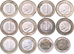 2009 - 1 Lira 2012 - 1 Lira 2009 - 50 Kuruş Erör TCM2919 - Gökçekoleksiyon