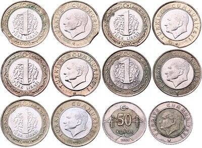 2009 - 1 Lira 2012 - 1 Lira 2009 - 50 Kuruş Erör TCM2919 - 1