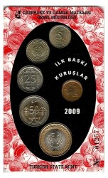 2009 Darphane İlk Baskı Kuruşlar Seti TCM1042 - Gökçekoleksiyon