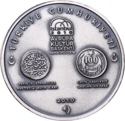 2010 - Avrupa Kültür Başkenti Madalyonu İstanbuldaki Antik Kentler ve Paraları Gümüş Kaplama *Sertifikalı* MVM2212 - 2