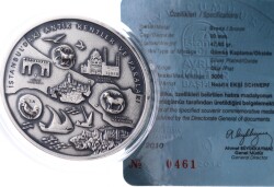 2010 - Avrupa Kültür Başkenti Madalyonu İstanbuldaki Antik Kentler ve Paraları Gümüş Kaplama *Sertifikalı* MVM2212 - 3