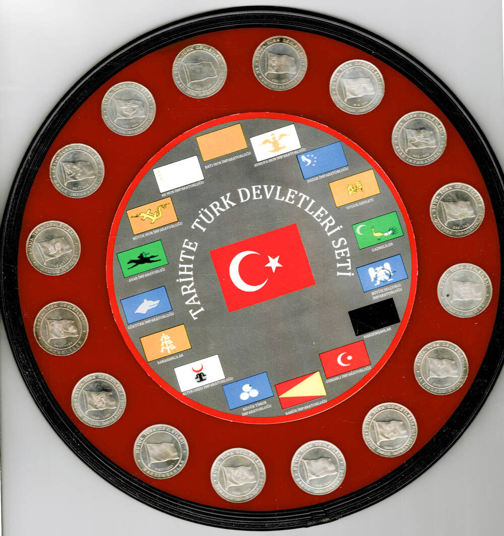 2015 - Tarihte Türk Devletleri Hatıra Para Seti Özel Kitinde - ÇİL TCH457 - 1