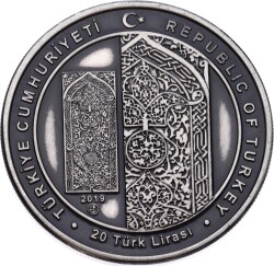 2019 - Ahlat Mezar Taşları 'Kültür Varlıkları Serisi No:9' Gümüş Hatıra Para *Sertifikalı* - ÇİL TCH417 - 2