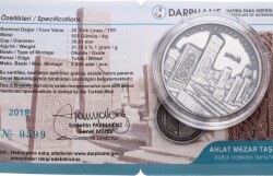 2019 - Ahlat Mezar Taşları 'Kültür Varlıkları Serisi No:9' Gümüş Hatıra Para *Sertifikalı* - ÇİL TCH417 - 3