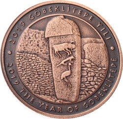 2019 - Göbeklitepe Yılı Bronz Hatıra Para *Sertifikalı* - ÇİL TCH424 - 2