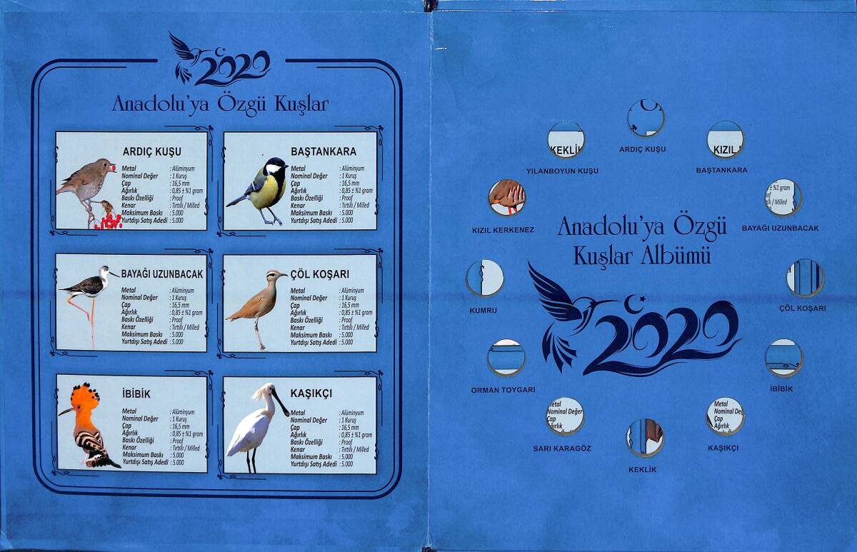 2020 Anadolu'ya Özgü Kuşlar Serisi KTL20 - 2