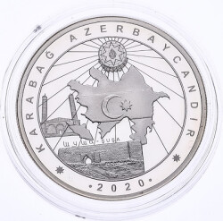 2020 - Karabağ Azerbaycandır Gümüş Hatıra Para - ÇİL TCH479 #209 - Gökçekoleksiyon