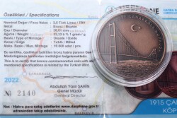 2022 - 1915 Çanakkale Köprüsü Bronz Hatıra Para *Sertifikalı* - ÇİL TCH418 - 3