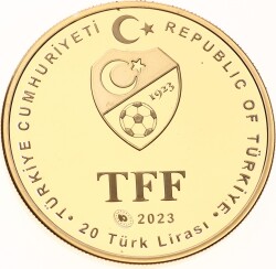 2023 - Galatasaray 25.Şampiyonluk Gümüş Üzeri Altın Kaplama Hatıra Para *Sertifikalı* - ÇİL TCH446 #209 - 2