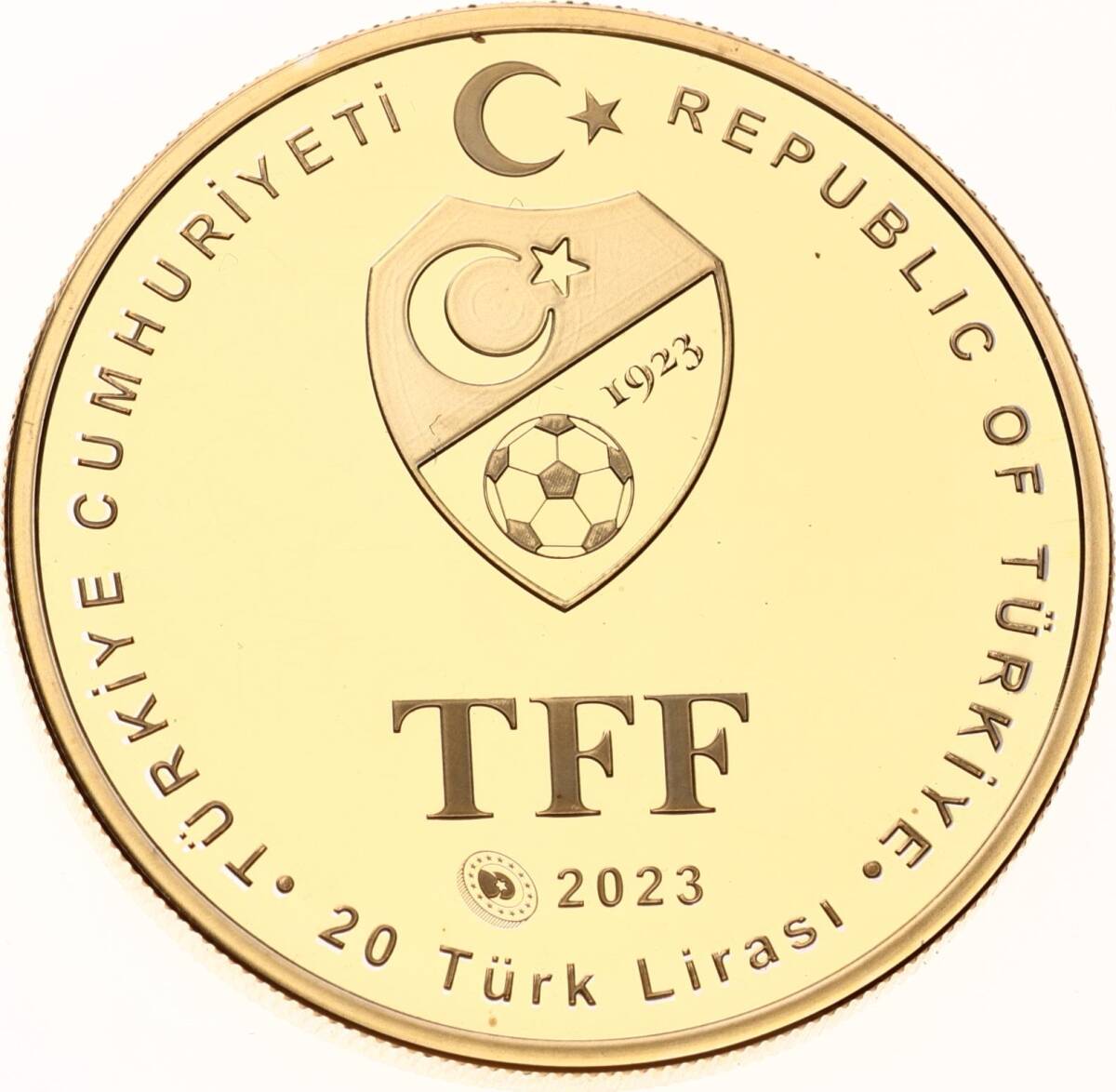2023 - Galatasaray 25.Şampiyonluk Gümüş Üzeri Altın Kaplama Hatıra Para *Sertifikalı* - ÇİL TCH446 #209 - 2