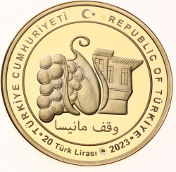 2023 -Ayşe Hafsa Valide Sultan Vakfiyesi Gümüş / Altın Kaplama Hatıra Para *Sertifikalı* - ÇİL TCH438 #209 - 2