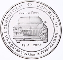 2023 - Türkiye’nin Otomobili Girişim Grubu(Togg)(Gümüş) Hatıra Para *Sertifikalı* - ÇİL TCH441 #209 - 2