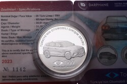 2023 - Türkiye’nin Otomobili Girişim Grubu(Togg)(Gümüş) Hatıra Para *Sertifikalı* - ÇİL TCH441 #209 - 3