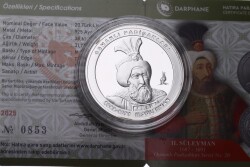 2025 - Osmanlı Padişahları Serisi No:20 - II. Süleyman Gümüş Hatıra Para *Sertifikalı* - ÇİL TCH440 #241 - 3