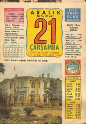 21 Aralık 1983 Takvim Yaprağı - Doğum Günü Hediyesi EFMN14674 - Gökçekoleksiyon