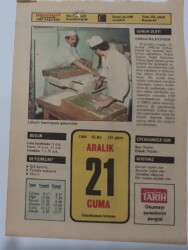 21 Aralık 1984 Takvim Yaprağı - Doğum Günü Hediyesi EFM(N)7055 - Gökçekoleksiyon