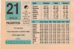 21 Aralık 2009 Takvim Yaprağı EFM(N)4395 - 1