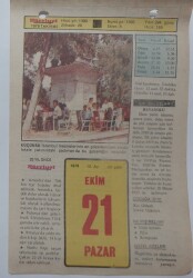 21 Ekim 1979 Takvim Yaprağı - Doğum Günü Hediyesi EFM(N)7371 - Gökçekoleksiyon