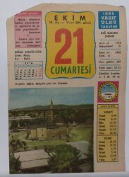 21 Ekim 1989 Takvim Yaprağı - Doğum Günü Hediyesi EFM(N)6639 - Gökçekoleksiyon