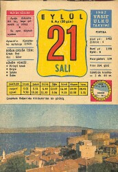 21 Eylül 1982 Takvim Yaprağı - Doğum Günü Hediyesi EFM(N)12451 - Gökçekoleksiyon