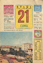 21 Eylül 1990 Takvim Yaprağı - Doğum Günü Hediyesi EFM(N)12478 - Gökçekoleksiyon