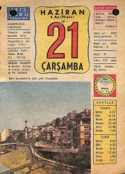 21 Haziran 1972 Takvim Yaprağı - Doğum Günü Hediyesi EFM(N)12300 - Gökçekoleksiyon