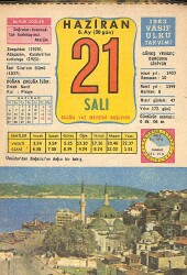 21 Haziran 1983 Takvim Yaprağı - Doğum Günü Hediyesi EFM(N)9016 - Gökçekoleksiyon