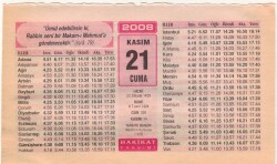 21 Kasım 2008 Takvim Yaprağı EFM(N)3905 - 1
