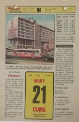 21 Mart 1980 Takvim Yaprağı - Doğum Günü Hediyesi EFM(N)7659 - Gökçekoleksiyon