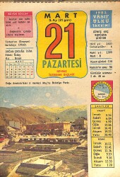21 Mart 1983 Takvim Yaprağı - Doğum Günü Hediyesi EFMN15030 - Gökçekoleksiyon
