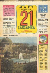 21 Mart 1984 Takvim Yaprağı - Doğum Günü Hediyesi EFMN15202 - Gökçekoleksiyon