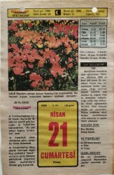 21 Nisan 1979 Takvim Yaprağı - Doğum Günü Hediyesi EFM(N)8526 - 1