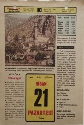 21 Nisan 1980 Takvim Yaprağı - Doğum Günü Hediyesi EFM(N)8405 - 2