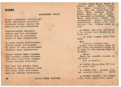 21 Ocak 1960 Ajans Türk Takvim Yaprağı(Şiirli Saatli) EFM(N)1099 - 6