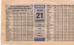 21 Ocak 2008 Takvim Yaprağı EFM(N)5008 - Gökçekoleksiyon