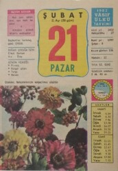 21 Şubat 1982 Takvim Yaprağı - Doğum Günü Hediyesi EFM(N)7731 - Gökçekoleksiyon