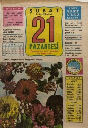 21 Şubat 1983 Takvim Yaprağı - Doğum Günü Hediyesi EFM(N)7743 - Gökçekoleksiyon