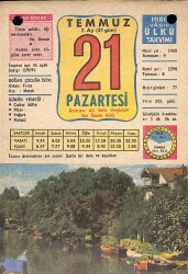 21 Temmuz 1980 Takvim Yaprağı - Doğum Günü Hediyesi EFM(N)9168 - Gökçekoleksiyon