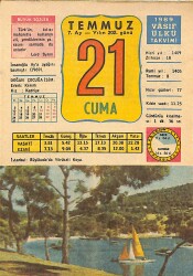 21 Temmuz 1989 Takvim Yaprağı - Doğum Günü Hediyesi EFMN13885 - Gökçekoleksiyon