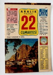 22 Aralık 1979 Takvim Yaprağı - Doğum Günü Hediyesi EFM(N)6604 - Gökçekoleksiyon