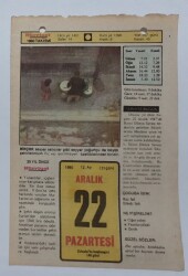 22 Aralık 1980 Takvim Yaprağı - Doğum Günü Hediyesi EFM(N)7238 - Gökçekoleksiyon