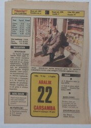 22 Aralık 1982 Takvim Yaprağı - Doğum Günü Hediyesi EFM(N)7327 - Gökçekoleksiyon